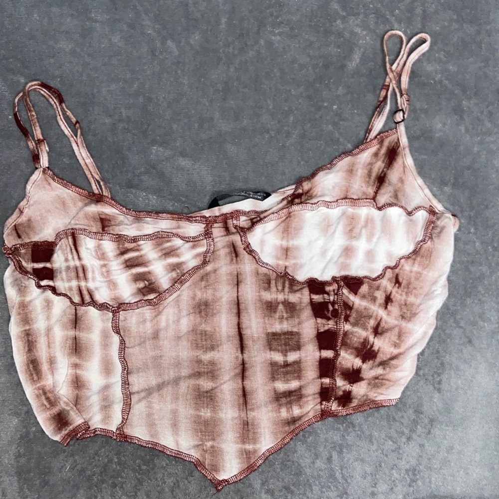SHEIN Brown Tie-Dye Camisole